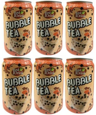 BUBBLE TEA Thai Tea Flavour 315ml (Just Drink) Delicious Tasty And Twisty Treat Gift Hamper For Christmas Birthday Easter Gift (12) - Buy Online on GoSupps.com