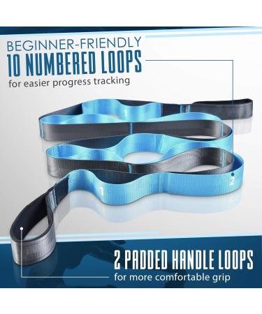 Relax Tony 12-Loop Non-Elastic Yoga Stretching Strap for Physical Therapy & Home Workouts - Buy Online on GoSupps.com