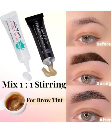 Liber Beauty Lash Tint Kit Eyebrow Eyelash Dye Kit Black At Home DIY Salon Professional Training kit Long Time kept Lash Tinting Black Lasting 8 weeks (Black lash dye kit) - Buy Online on GoSupps.com