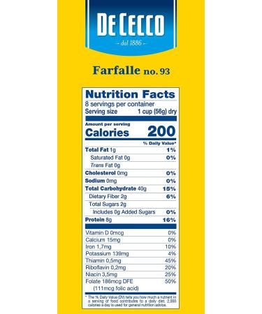 De Cecco Farfalle Pasta 16oz (Pack of 5) | Premium Italian Pasta - Buy Online on GoSupps.com