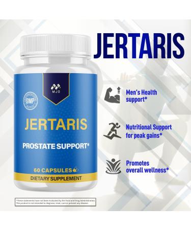 Jertaris Capsules Official Jertaris Support Pills for men with All Natural Ingredients Advanced Formula for Optimal Health & Wellness Support with Premium Vitamins for Active Lifestyle (60 Capsules) - Buy Online on GoSupps.com