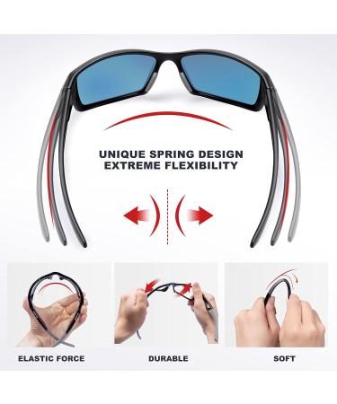 Rivbos RBS861 Polarized Sports Sunglasses for Men & Women - Lightweight UV400 Cycling Hiking Running Golf & Fishing Glasses - Buy Online on GoSupps.com