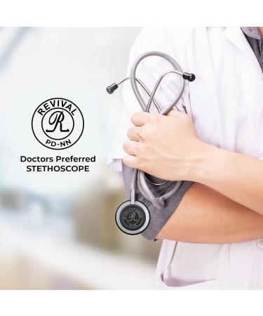 Revival Pediatric Neonatal Stainless Steel Dual Head Stethoscope - Infant Care Pediatricians & Nurses - Latex Free Tunable Diaphragm (Grey - Buy Online on GoSupps.com