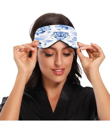 WELLDAY Blue White Tiger Ceramic Sleep Mask - Adjustable Comfort for Men and Women - Buy Online on GoSupps.com