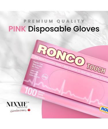 Pink Nitrile Disposable Gloves By Ronco Premium Quality Powder Free Textured Salon Food Grade 4 MIL 1000 Gloves/10 Packs Large Size - Buy Online on GoSupps.com