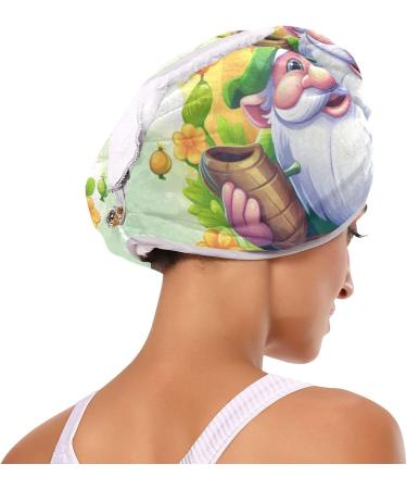 St. Patrick Dwarf Flowers Hair Towel 2 Pack | Super Absorbent Quick Dry Hair Turbans for Women & Girls - Buy Online on GoSupps.com