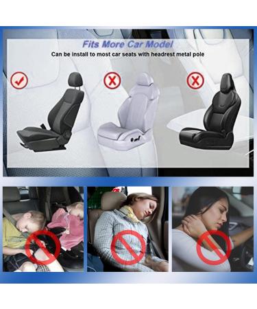 Adjustable Car Headrest for Kids & Adults - 180 Breathable Leather Neck Support for Long Trips (Black) - Buy Online on GoSupps.com