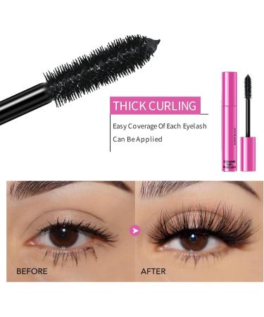 Mascara for Curled Eyelashes High Definition Mascara for Defined Waterproof Clean Volume Mascara10ml Curling Wand Mascara for Straight Eyelashes Create Naturally Plump SmudgeProof Eye Makeup - Buy Online on GoSupps.com