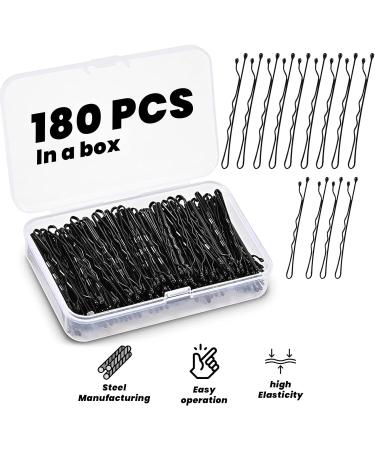 180-Piece Bobby Pins Hair Clips Set with Storage Box - Women's Girls Hair Grips in Black, Blonde, and Brown - Buy Online on GoSupps.com