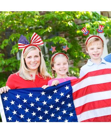 Patriotic Head Boppers and Uncle Sam Hat Set for 4th of July Party - 6 Pcs - Buy Online on GoSupps.com