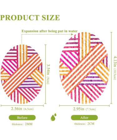 3-Pack Cleaning Kitchen Sponges Oval Red Striped Geometry Kitchen Cellulose Dishwashing Wood Pulp Cotton one sizex3 Red Striped Geometry - Buy Online on GoSupps.com
