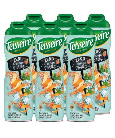 Teisseire Orange Spritz Zero - for non-alcoholic soft drinks with authentic orange spritz cocktail flavor 6x600 ml