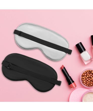 Audamp Sleep Mask - Adjustable Silk Eye Mask Set (2 Pack) | Ultra Soft Skin-Friendly Night Masks in Gray & Black for Restful Sleep - Buy Online on GoSupps.com