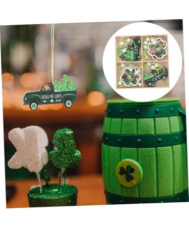 ABOOFAN 4 Boxes Wooden Patrick's Wall Exquisite Decors Wood Pendants Adorable Party Festival St of Hanging - Buy Online on GoSupps.com