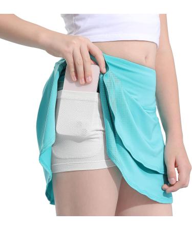 Dancer Queen Girls Tennis Skort with Shorts | Turquoise | Size 8-9 Years - Buy Online on GoSupps.com