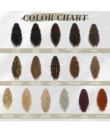 BARSDAR 45 cm Curly Wavy Ponytail Extensions - Natural Synthetic Black Brown Hair for Women - Buy Online on GoSupps.com