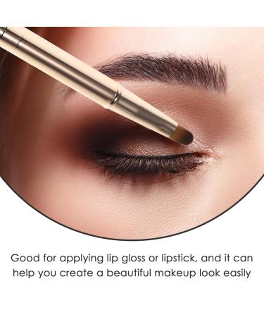 Double Ended Lipstick Brush - Premium Lip Makeup Tool | Lip Balm & Lip Mask Applicator | Golden Cosmetic Brush for Flawless Lips | Enhance Your Beauty Routine - Buy Online on GoSupps.com