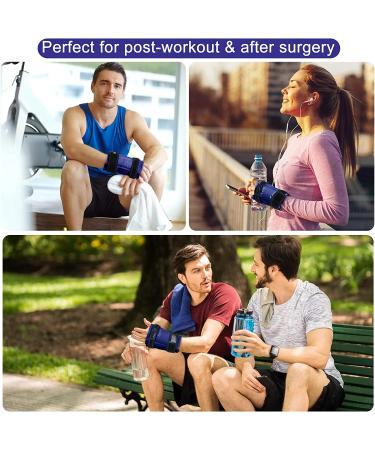 REVIX Wrist Ice Pack Wraps - 2-Piece Set for Carpal Tunnel Relief and Hand Injuries - Reusable Gel Packs for Rheumatoid, Tendinitis, and Swelling - Navy - Buy Online on GoSupps.com