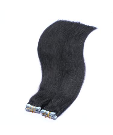 Premium Black Tape-In Hair Extensions - 50cm 10 Tresses | 100% Remy Real Hair | Tress by Novon - Buy Online on GoSupps.com