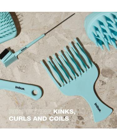 Imbue Volumising Hair Pick Afro Picks - Easy Grip Handle for Men and Women - Detangling Accessories Green - Buy Online on GoSupps.com