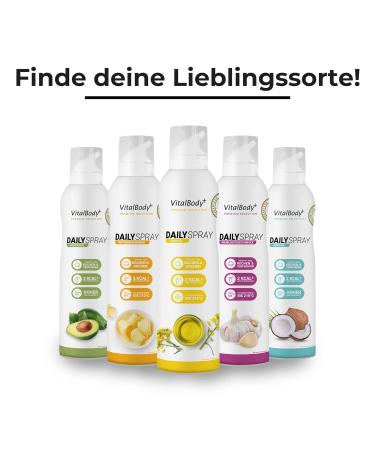 Vitalbodyplus DailySpray 4-Pack | Low-Calorie Non-Stick Cooking Spray for Roasting Grilling & Baking | Ideal for Weight Loss | Certified & Laboratory Tested - Buy Online on GoSupps.com