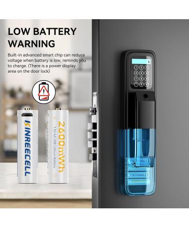 Rechargeable AA Li-Ion Batteries - 2600mWh 1.5V Fast Charging - 4 Pack with USB Cables for Smart Devices & Game Controllers - Buy Online on GoSupps.com