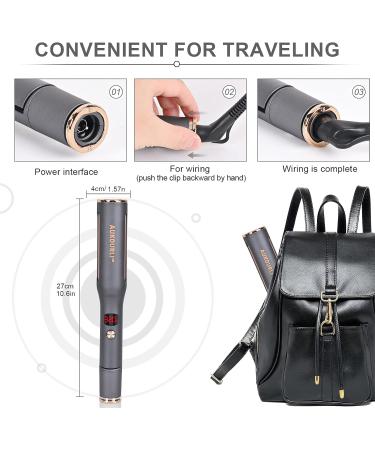 5 in 1 Ceramic Curling Iron Wand Set - Hair Crimper Straightener & Curler with Adjustable Temperature - Perfect for All Hair Types - Buy Online on GoSupps.com