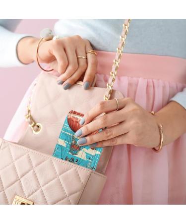 Buy Stylish Leather Lipstick Case - Mini Organizer with Mirror | Airplane Hot Air Balloon Design - Buy Online on GoSupps.com