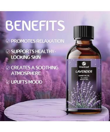 ORIENTLEAF Lavender Essential Oil with Dropper Pure and Natural Organic Lavender Essential Oil for Skin Massage Aromatherapy DIY Care 4.0 Fl Oz - Buy Online on GoSupps.com
