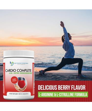 Cardio Complete - Heart Health Support Powder Supplement - 3-in-1 Nitric Oxide Booster with 5 000 L-Arginine 1 000mg L-Citrulline and Hawthorn Berry 1.04 Pound (Pack of 1) - Buy Online on GoSupps.com