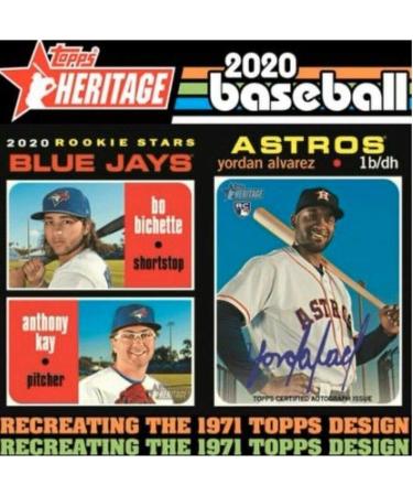 2020 Topps Heritage Complete Base Set 1-400 Cards Alvarez Lux Bichette