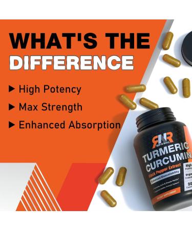 Turmeric Curcumin Capsules with Black Pepper | Joint & Immune Support | 95% Curcuminoids | 90 Capsules - Buy Online on GoSupps.com