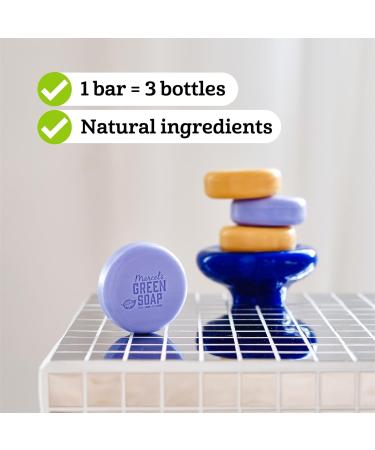 Marcel's Green Soap Hand Soap Bar Vanilla & Cherry Blossom - Vegan Plastic-Free and Long-Lasting Hand Cleanser - 90g Vanilla & Cherryblossom - Buy Online on GoSupps.com