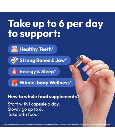 Strong Jaw Tooth Restore for Adults with Remineralizing Gum Support 180 Capsules Made in USA - Teeth Vitamins for Strong Teeth Bone Health Supplement Calcium Vitamin D3 Hydroxyapatite Enamel Repair - Buy Online on GoSupps.com