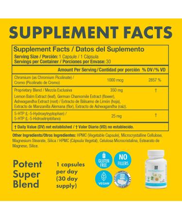 Yes You Can! Appetite Support for Body Weight Management - Healthy Relationship with Food - Includes Natural Ingredients: 5-HTP Lemon Balm Chamomile Extract - 30 Capsules 1 Pack Lemon 30 Count (Pack of 1) - Buy Online on GoSupps.com