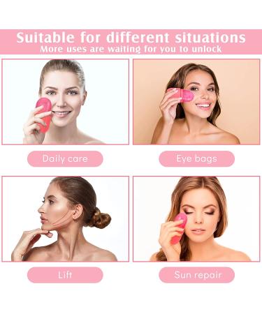 Silicone Ice Face Roller for Skin Care - Pink Beauty Facial Tool for Brightening and Line Removal - Buy Online on GoSupps.com