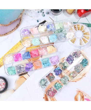URFEDA Nail Sequins Colourful Flakes Irregular Nail Decoration 3D Glitter Sequins Nail Decals Art DIY Nail Art Decoration Sticker for Nails Nail Art Sequins Rhinestone Nail Art Manicure - Buy Online on GoSupps.com