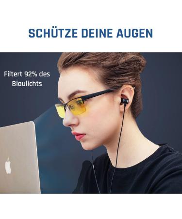 Climate Optics Blue Light Filter Glasses 2024 | High Protection Gaming & Anti-Tiredness Glasses | UV Protection for PC Phone & TV | Yellow - Buy Online on GoSupps.com