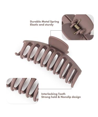 Aimike 4-Piece Slipproof Hair Clips for Women - 11cm Large Hair Styling Accessories for Thick Long Hair - Strong Hold Neutral Patterns - Buy Online on GoSupps.com