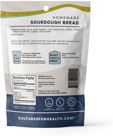 San Francisco Sourdough Culture - 1 Packet (0.19 oz) | Cultures for Health - Buy Online on GoSupps.com