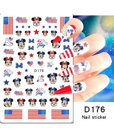 4th of July Nail Art Stickers - Patriotic Independence Day Designs for Acrylic Nails - Buy Online on GoSupps.com