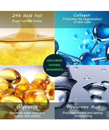 24K Gold Under Eye Patches - 60PCS Anti-Aging Collagen Gel Masks for Puffy Eyes Dark Circles and Fine Lines - Moisturizing Treatment for Men & Women - Buy Online on GoSupps.com