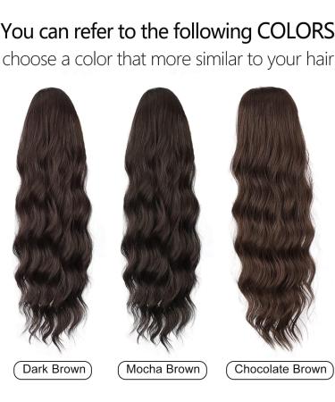 Hair Bun 24 Inch Synthetic Long Wavy Ponytail Drawstring Ponytail Extension Women Heat Resistant Fiber Hair Bun Hair Extension Hair Piece (Color : 1b) - Buy Online on GoSupps.com