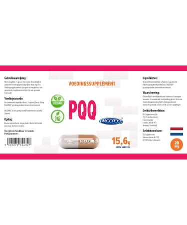 Hepatica PQQ (MGCPQQ ) 20mg 60 Vegan Capsules Tested by a Third Party Laboratory Gluten Free and GMO Free - Buy Online on GoSupps.com