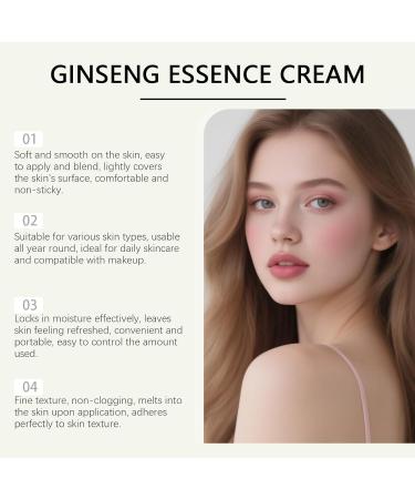 Ginseng Essence Cream Lightweight Daily Hydration for Radiant Glow Smooth Soft Skin Feel Makeup-Friendly Gel-Cream 50g/1.76oz - Buy Online on GoSupps.com
