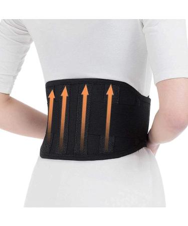 Trintion back bandage with support struts and adjustable tensile straps and breathable nylon fabric Ideal for occupational safety relieves the back muscles and for posture correction back stabilization perfect adjustment m (waist : approx. 70-90cm)