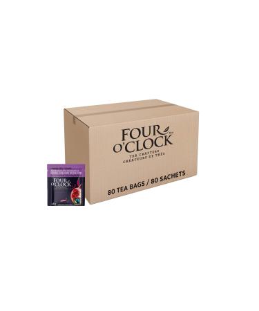 Four O'Clock Pomegranate Echinacea Herbal Tea Organic Fairtrade Non-Gmo Kosher Gluten-Free 80 Teabags