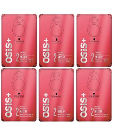 Schwarzkopf Osis – Mess Up Mat – Hair Styling Paste – Pack of 6 (6 x 100 ml)