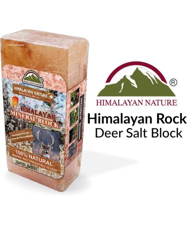 Himalayan Nature 100% Natural Rock Deer Salt Block 2-5 lbs - Animal Licking Mineral Salt Block - Buy Online on GoSupps.com