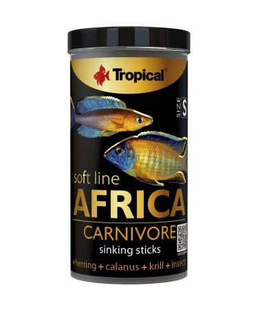 Soft Line Africa Carnivore Size S 250ml / 150g - Soft Food in the Form of Sinking Sticks for African Carnivorous and Omnivorous Fish